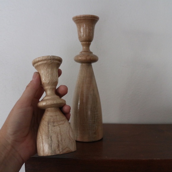 mango wood candle holders - Picture 5 of 11